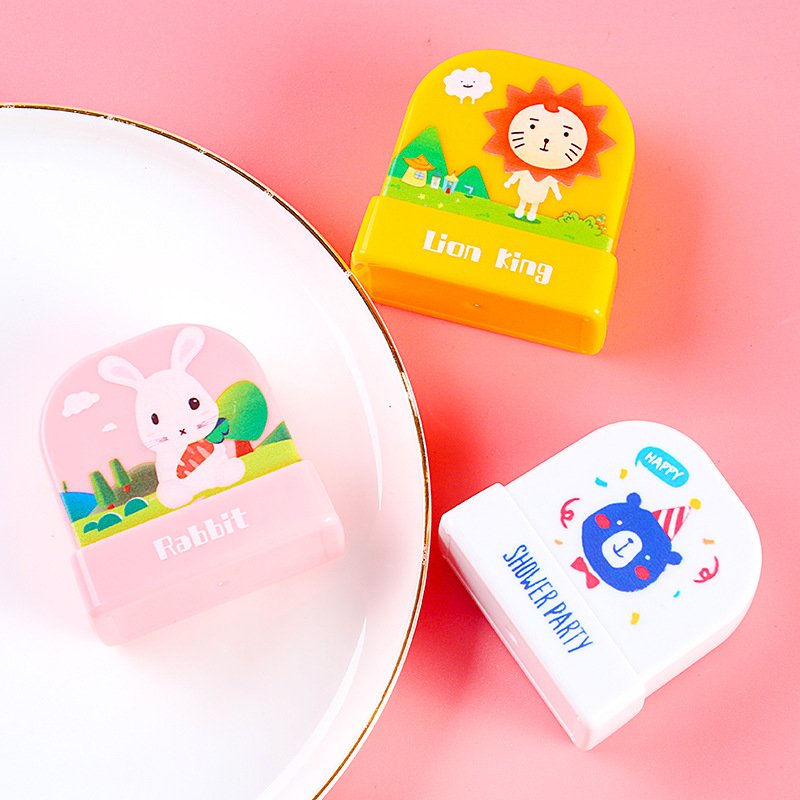 New Toy Custom Logo Flash Stamps Photosensitive Fabric Ink Clothing ink Name Stamp school
