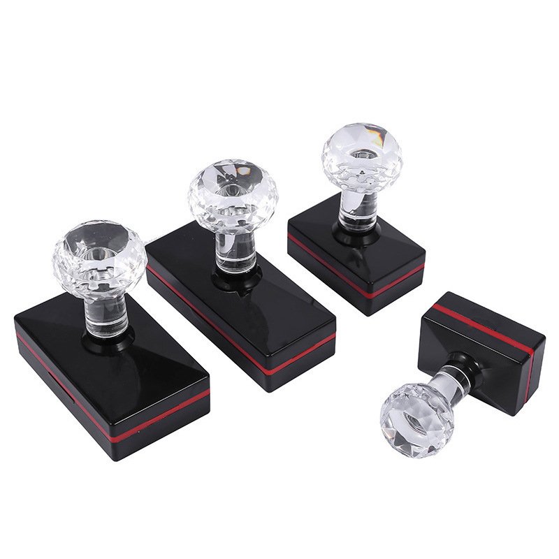 High Quality Double Foam Pad Flash Stamp With crystal handle