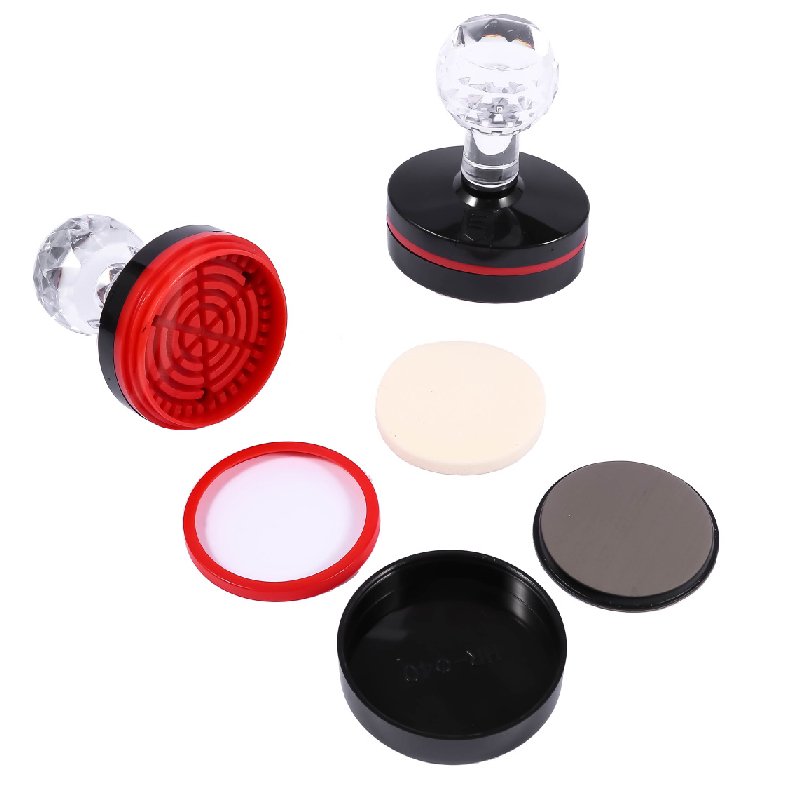 High Quality Double Foam Pad Flash Stamp With crystal handle