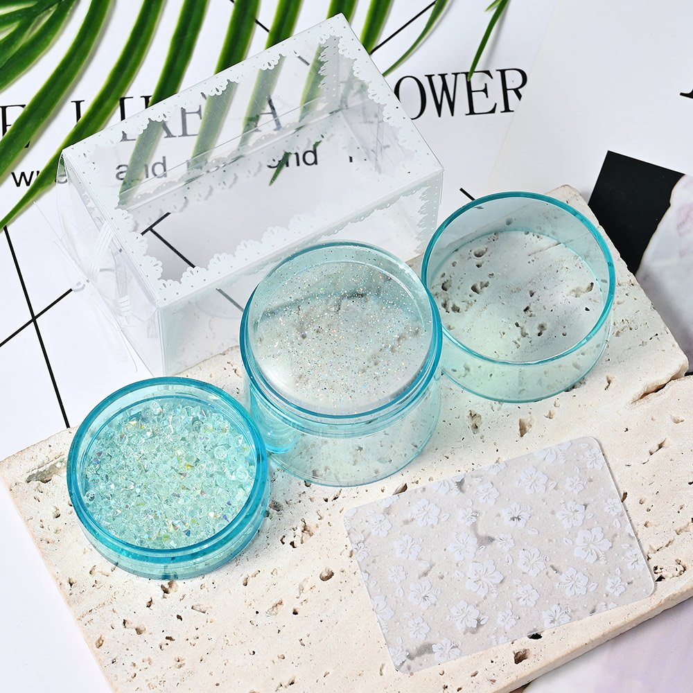 Wholesale Asian Silicone Nail Art Stamping Templates Color US Deck Polishing Imprint Spatula Kit Nail Stamping Plates