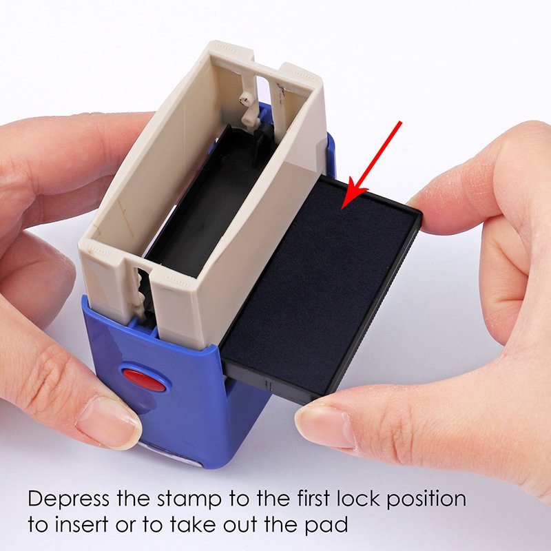 Foska Hot Sale Good Quality Different Sized Self-inking Rubber Rectangular Stamp For School & Office Personal Automatic Stamp