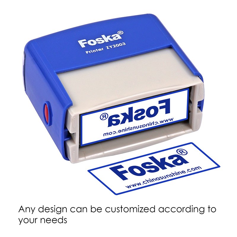 Foska Hot Sale Good Quality Different Sized Self-inking Rubber Rectangular Stamp For School & Office Personal Automatic Stamp