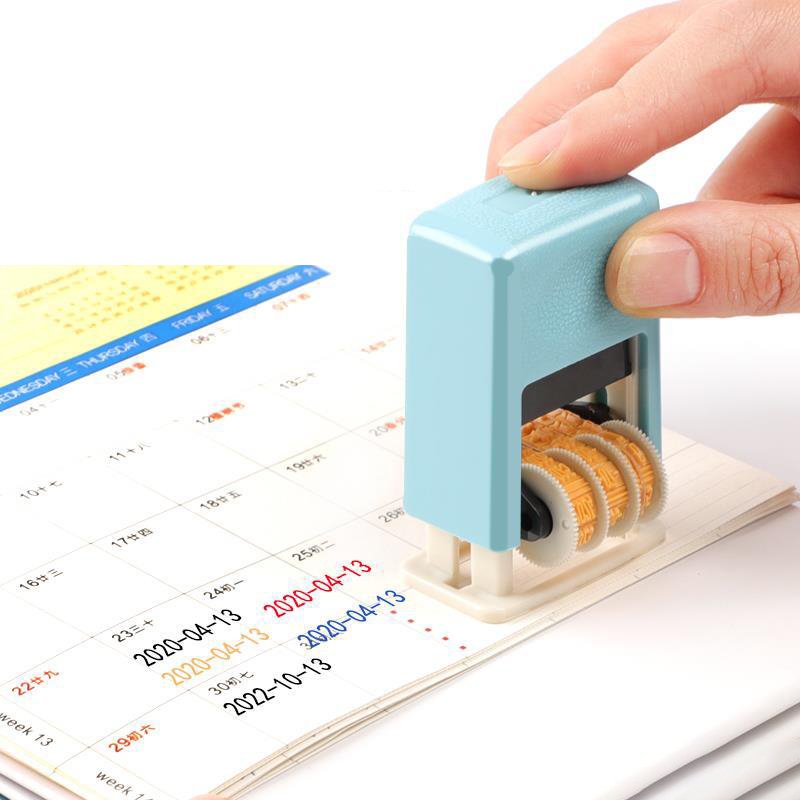 Self inking date stamp factory wholesale custom design adjustable rubber self-inking date stamp