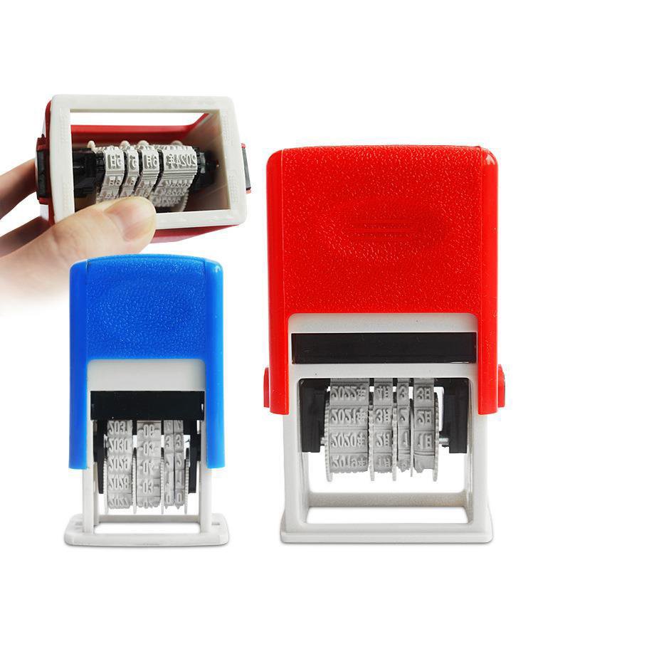 Self inking date stamp factory wholesale custom design adjustable rubber self-inking date stamp