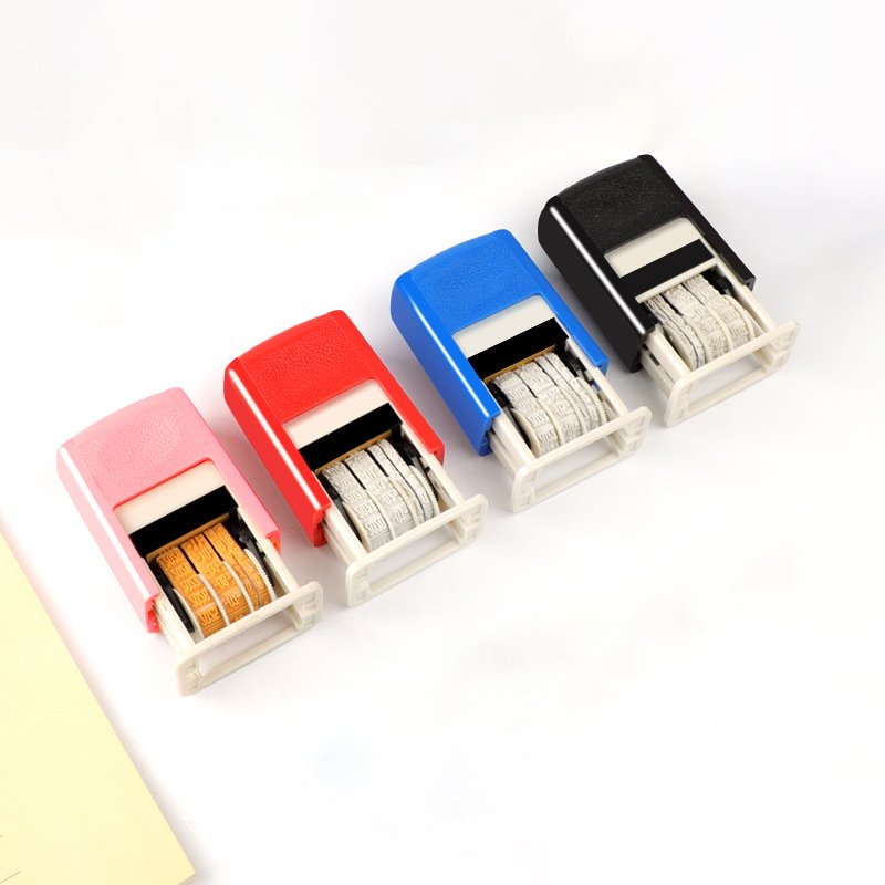 Self inking date stamp factory wholesale custom design adjustable rubber self-inking date stamp