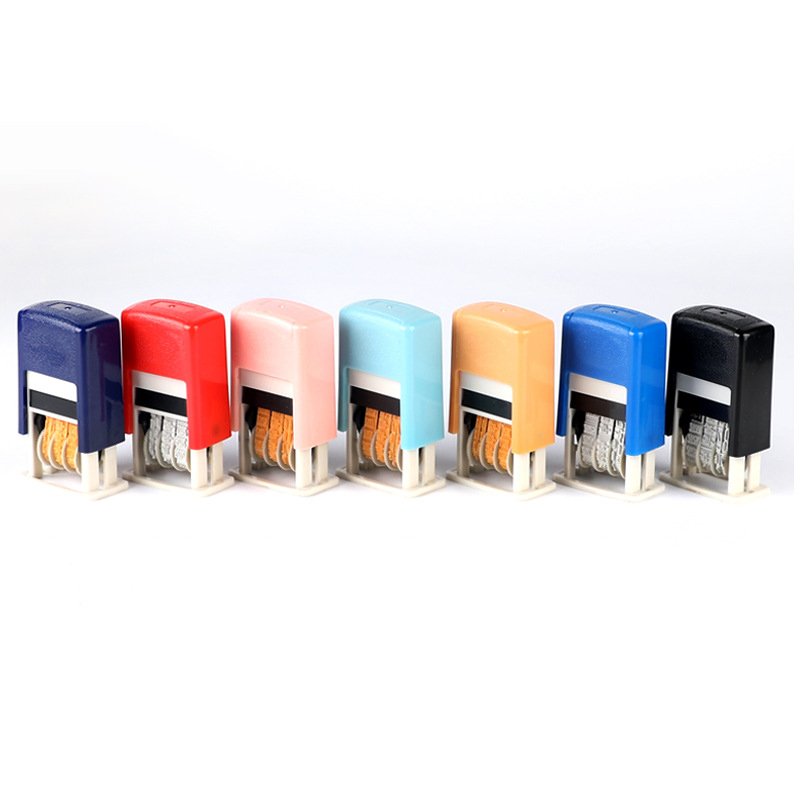 Self inking date stamp factory wholesale custom design adjustable rubber self-inking date stamp
