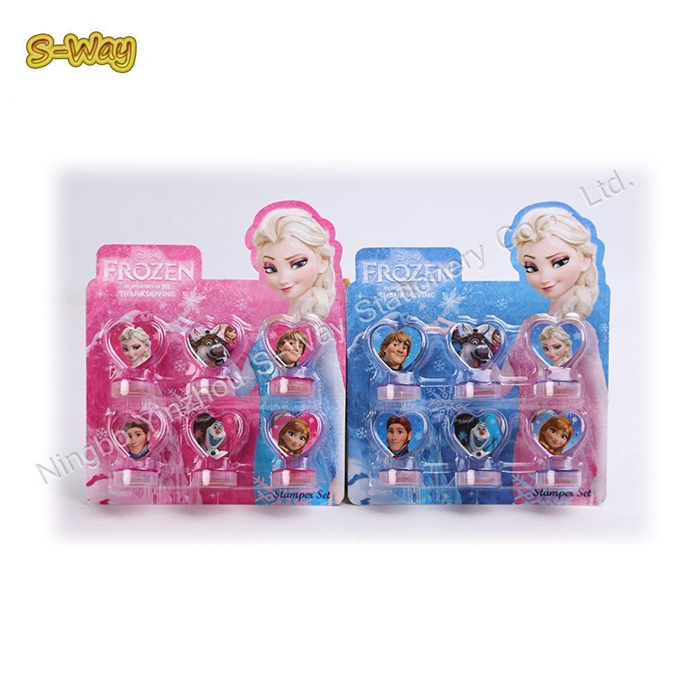 mini kids stamp sets plastic toy self-inking stamp
