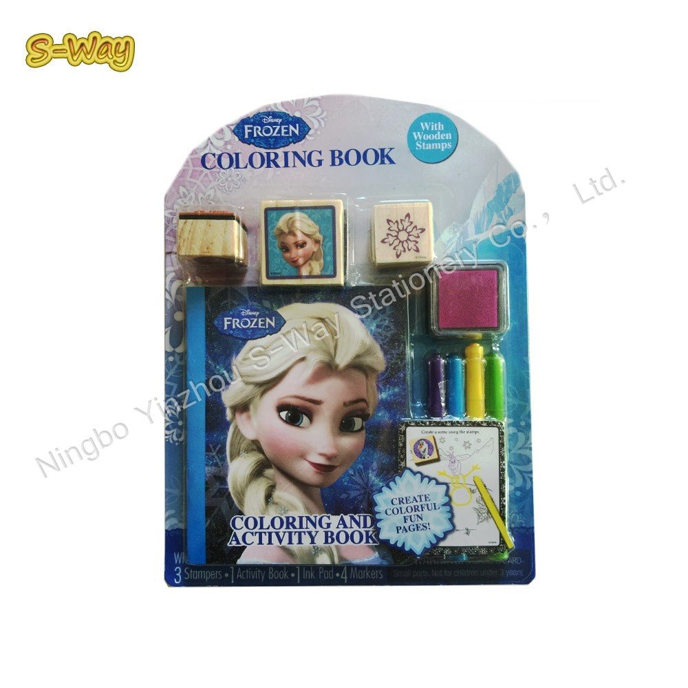 mini kids stamp sets plastic toy self-inking stamp