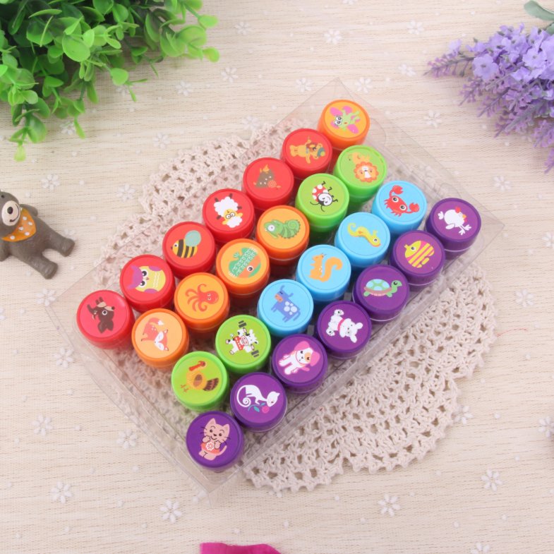 Kid Stamp Plastic Golf Ball Set Self-Inking Stamp for Personalizing Golf Balls