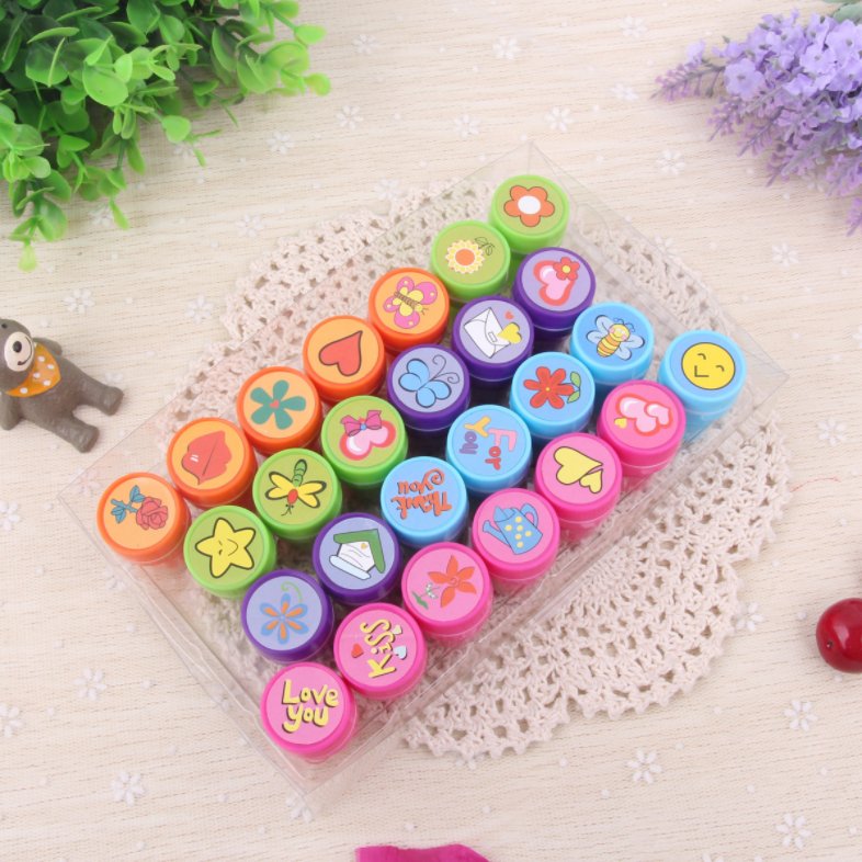 Kid Stamp Plastic Golf Ball Set Self-Inking Stamp for Personalizing Golf Balls