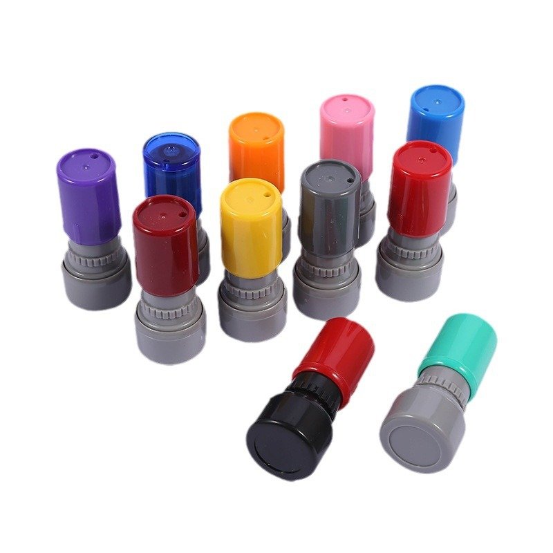 Lightning Stamp Factory Wholesale Custom Rubber Office Teacher Solid Color Stamp Handle Rectangular Lightning Stamps