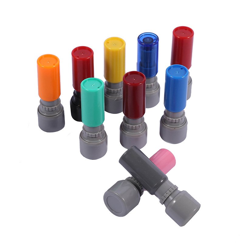 Lightning Stamp Factory Wholesale Custom Rubber Office Teacher Solid Color Stamp Handle Rectangular Lightning Stamps