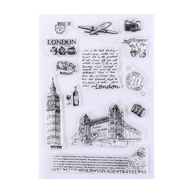 Dongguan Factory Custom Low MOQ Plastic Durable Office PVC Decoration Transparent Stamp Born Pretty Clear Stamping