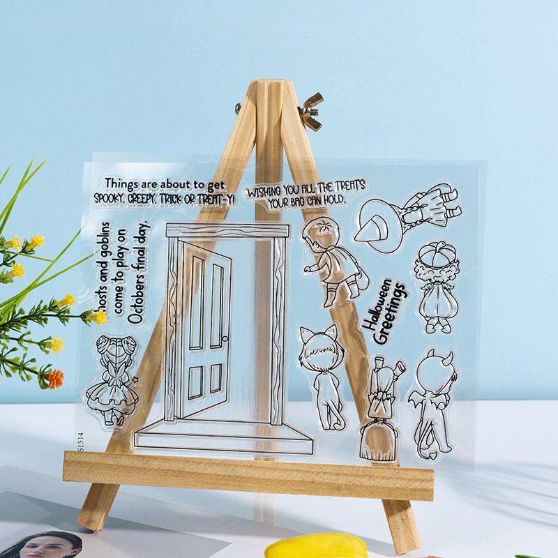 Dongguan Factory Custom Low MOQ Plastic Durable Office PVC Decoration Transparent Stamp Born Pretty Clear Stamping