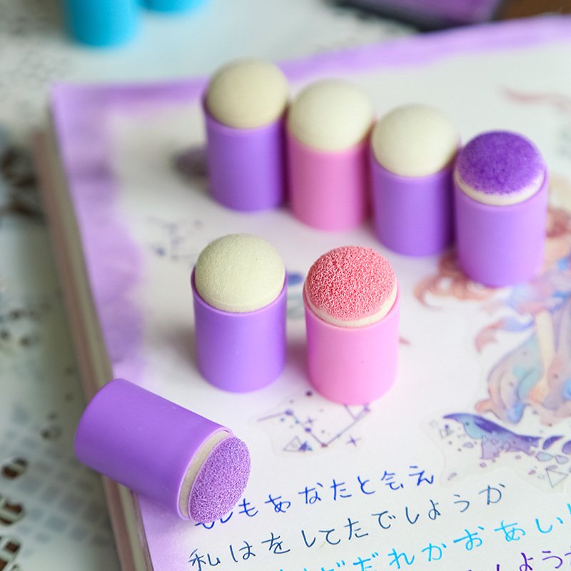 Craft Finger Sponge Daubers Drawing Project Finger Painting Sponge Set for Card Making
