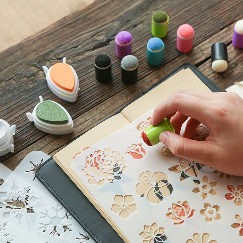 Craft Finger Sponge Daubers Drawing Project Finger Painting Sponge Set for Card Making