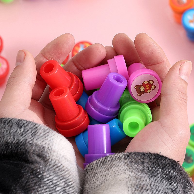Children Cartoon Stamps Animals Plants Christmas Cartoon Characters Cute Style Stamp Toys For School Party Programs