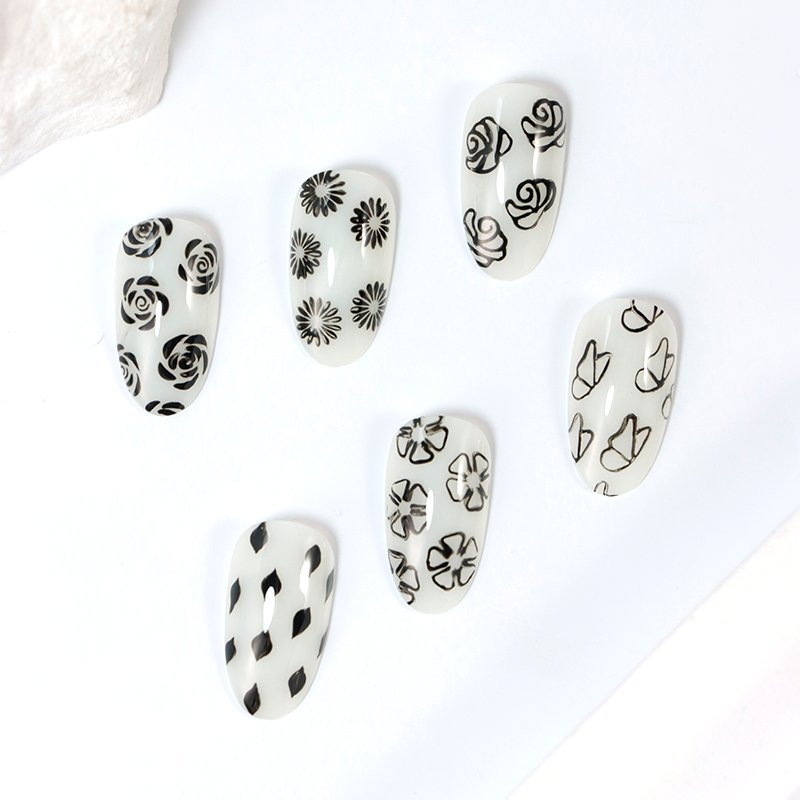 Vinimay 6PCS/set Nail Art Stamp Pen Set Silicone Plastic Material for Nail Polish Application Beauty Salons Nail Tool