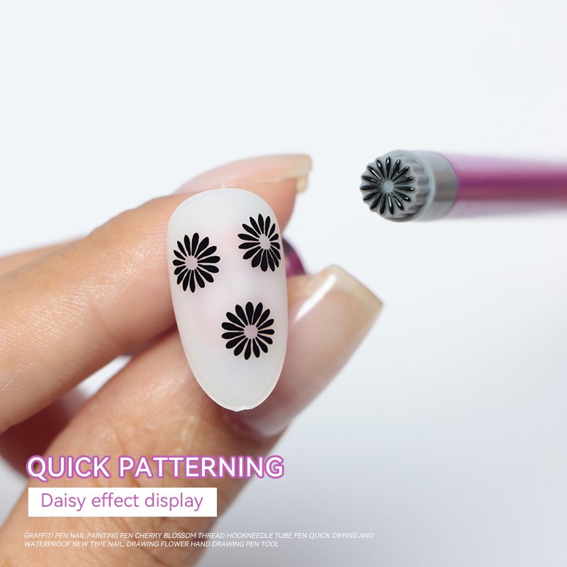 Vinimay 6PCS/set Nail Art Stamp Pen Set Silicone Plastic Material for Nail Polish Application Beauty Salons Nail Tool