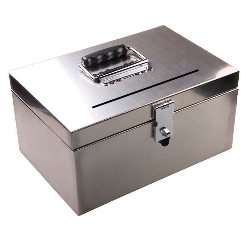 Wetrust code lock 18*12*12cm Mini Safe lock metal Stainless Steel Aluminum Money jewelry stamp storage Coin Case Box