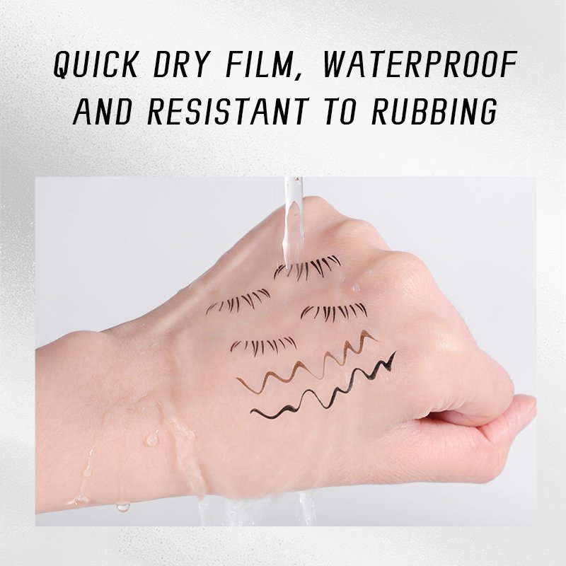 New Arrival Lazy Makeup Eye Liner Glue Pen Fast Dry Waterproof Long Lasting 2 In 1 Lower Liquid Eyeliner Pencil Eyelashes Stamp