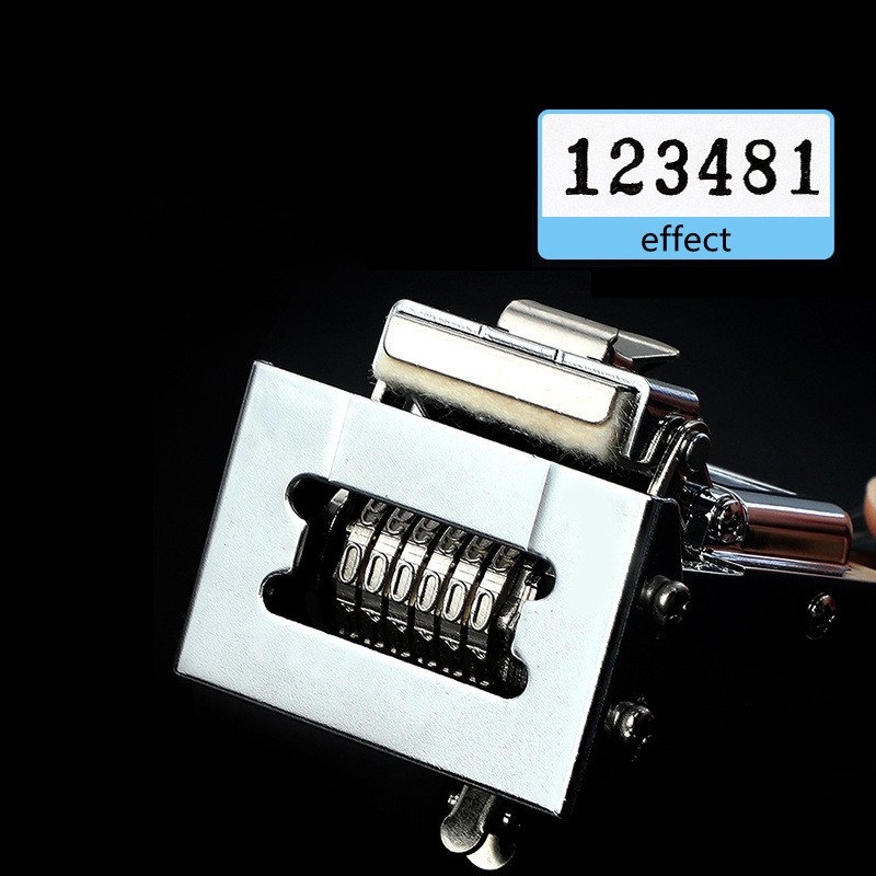 Office 8 Digital Clear Custom Expiry Date Stamp Self-inking Stamp Numbering Machine Metal Paging Paper Automatic Number Machine