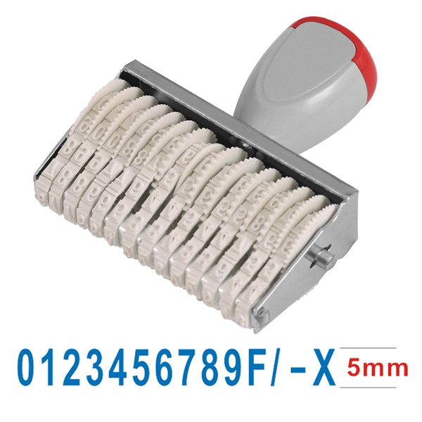 Foska Good Quality 14 Digits Office Roller Expiry Rubber Numbering Machine Self Inking Stamp Pastel Number Stamp for Paper