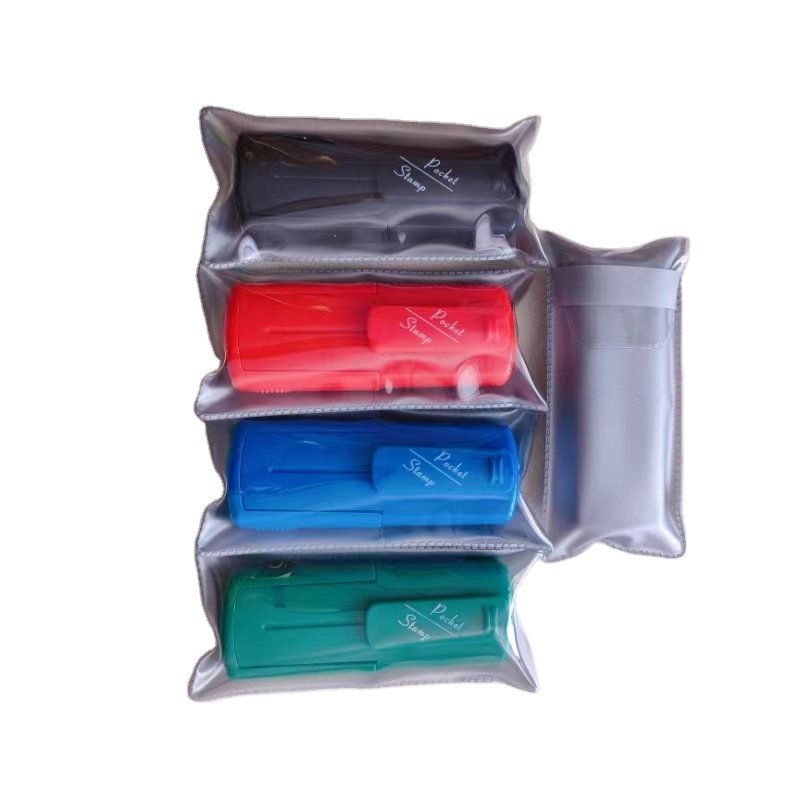 Free Sample Rectangle 47x18mm mini pocket Self-inking Stamp for school use.