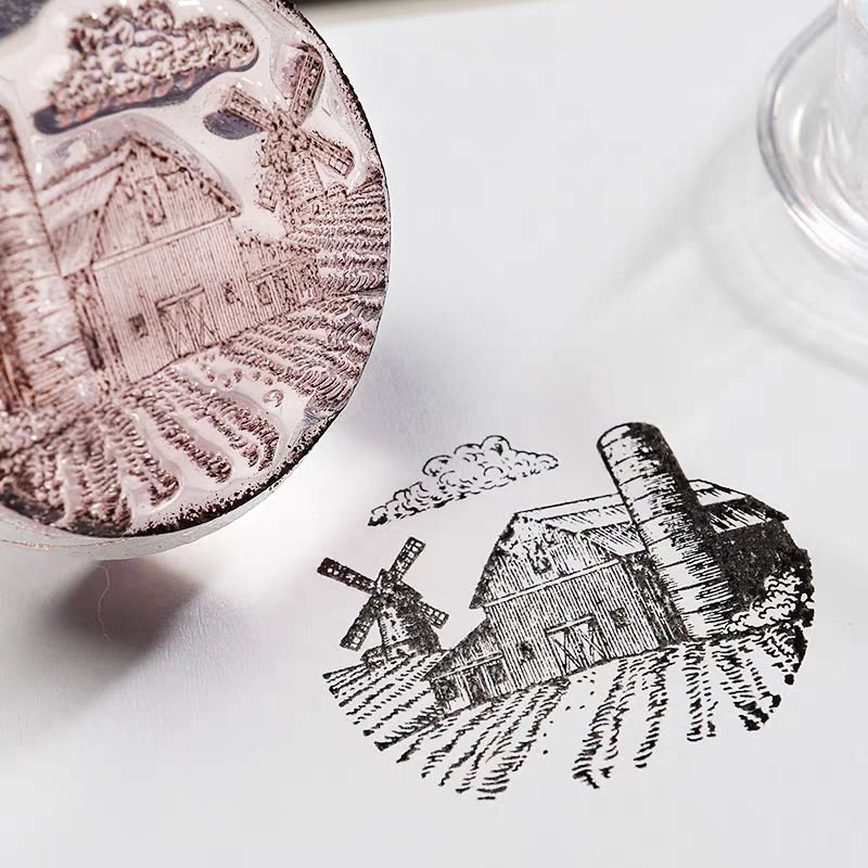 Personalized custom logo design embossed acrylic stamp acrylic stamp set