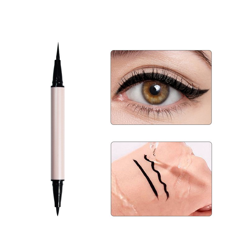 New 2 In 1 Double Head Black Clear Eyeliner Glue Pen Private Label Liquid Eyeliner