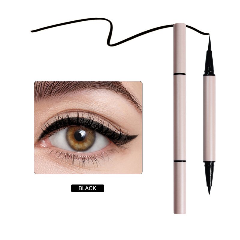 New 2 In 1 Double Head Black Clear Eyeliner Glue Pen Private Label Liquid Eyeliner
