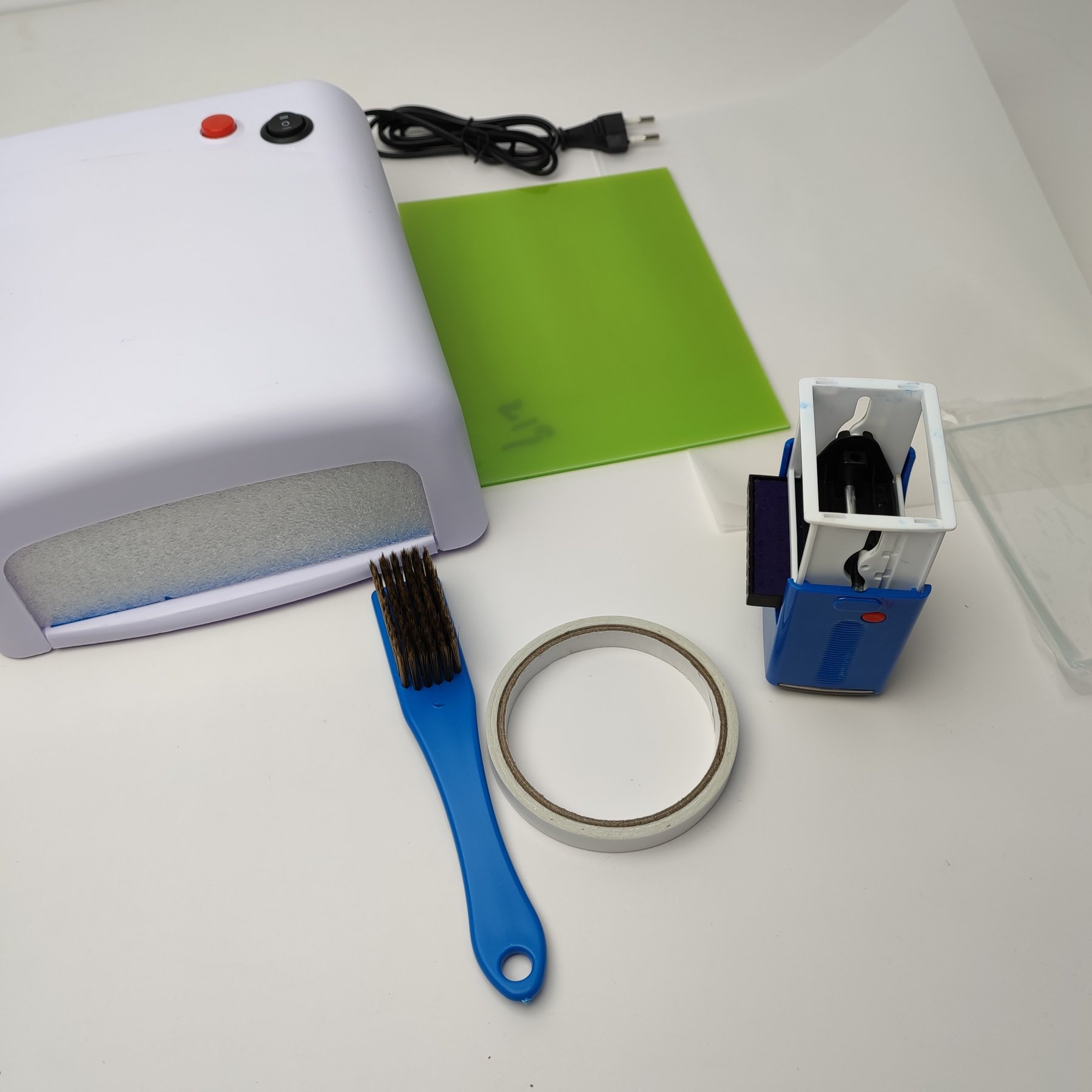Self-Inking Rubber Stamp Machine Custom Logo Name Signature Helper Marker Machine UV Polymer Machine
