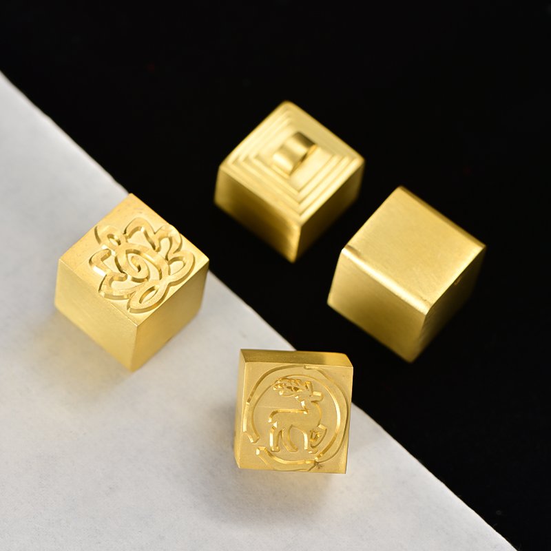 Unique Brass Mini Stamp for Personal Use - Customizable with Your Own Name or Logo Convenient Tool for Marking Papers Documents