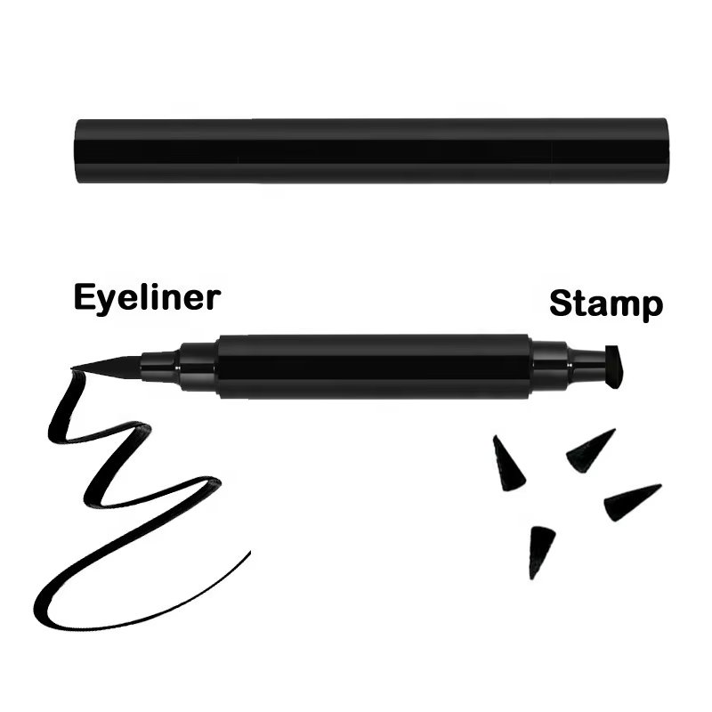 Cool black liquid waterproof Double-headed seal eyeliner pen liquid eyeliner pen