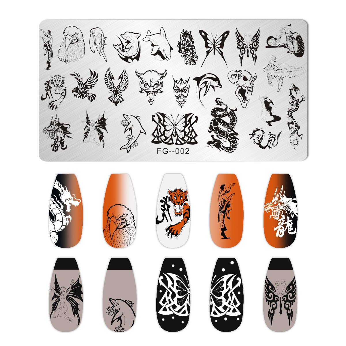 Manufacturer Nail tools Custom Design Nail Art 3d Hot Stamping Template Set Nail Hot Stamping Board Tool