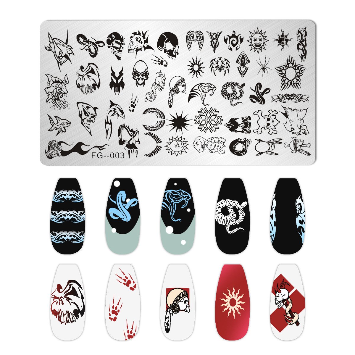 Manufacturer Nail tools Custom Design Nail Art 3d Hot Stamping Template Set Nail Hot Stamping Board Tool