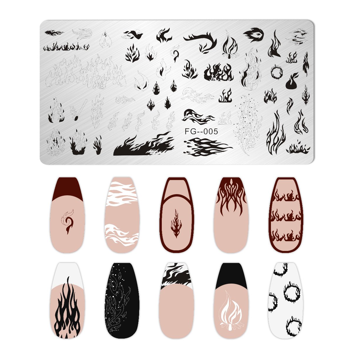 Manufacturer Nail tools Custom Design Nail Art 3d Hot Stamping Template Set Nail Hot Stamping Board Tool