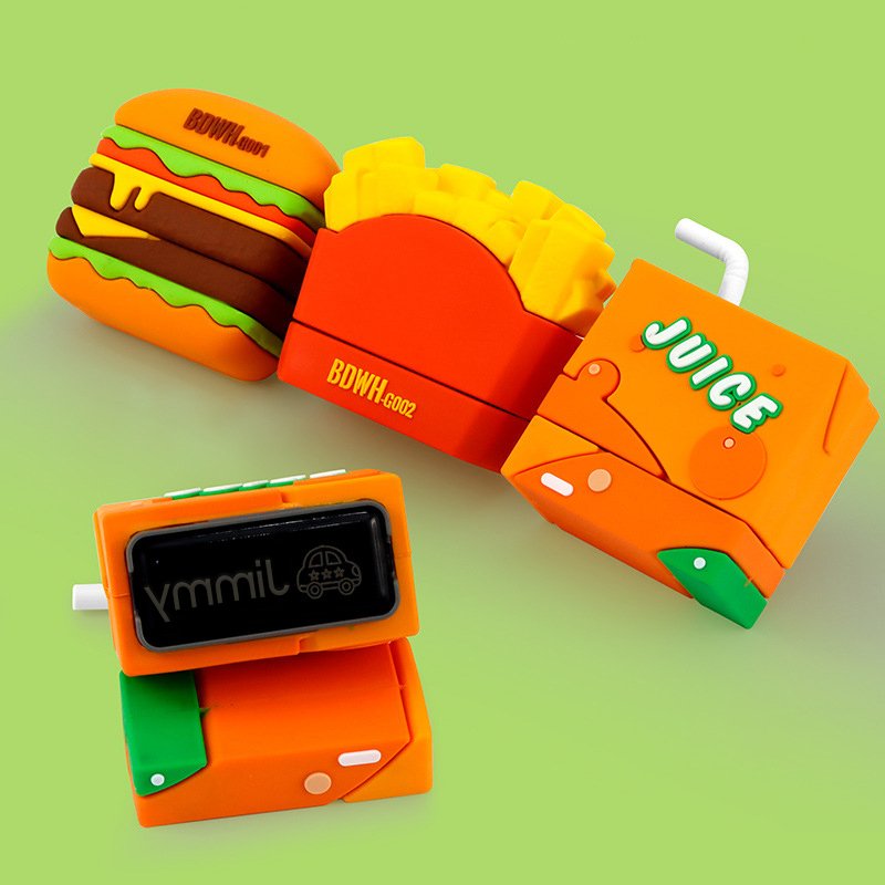 Waterproof custom Name Stamps Inking Cute food Kids Toy flash Stamps for Children Clothes