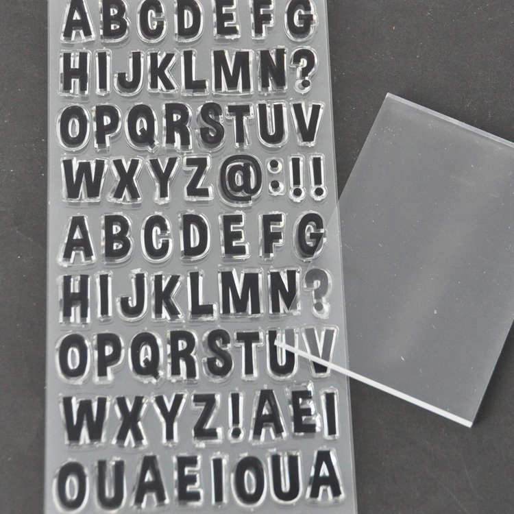 Capital upper case letter alphabet clear stamp for card making