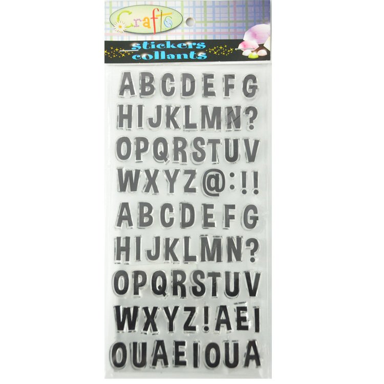 Capital upper case letter alphabet clear stamp for card making