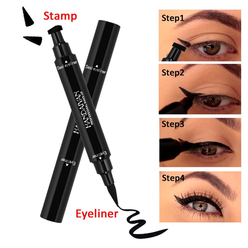 HANDAIYAN Stamp Eyeliner Waterproof Double-headed Seal Pen Cosmetic Makeup Long Lasting OEM ODM Bulk
