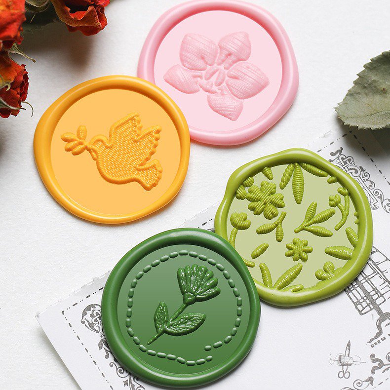 2.5cm Brassed Stamp Paint for Scrapbook DIY Materials Stamps for Wax Sealing Beads Scrapbooking Tools