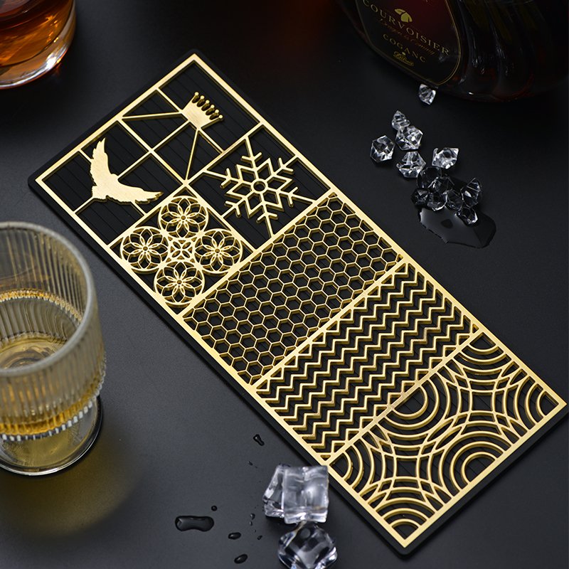 Ice Stamp in Stylish Copper: Instantly Create Ice Patterns, Enhance Your Cocktail Presentation, Unique Accessory