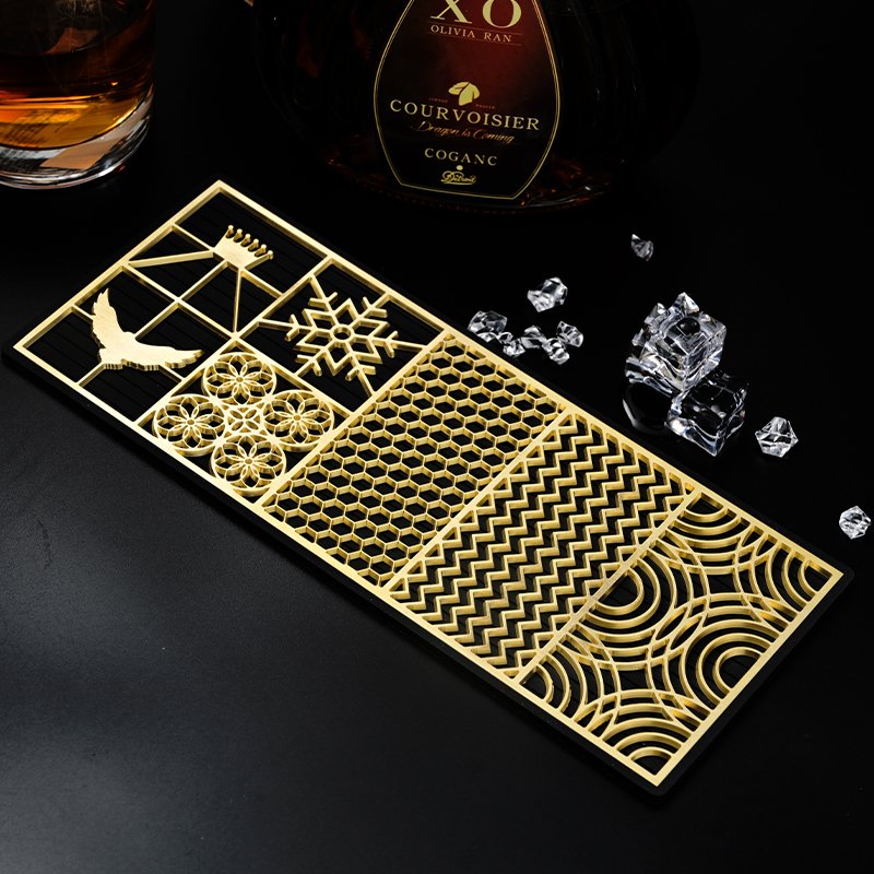 Ice Stamp in Stylish Copper: Instantly Create Ice Patterns, Enhance Your Cocktail Presentation, Unique Accessory