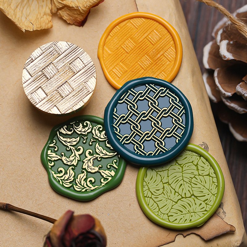 New Product Texture Series Bee Letter Skull Retro Wood Texture Wax Seal Stamp Head