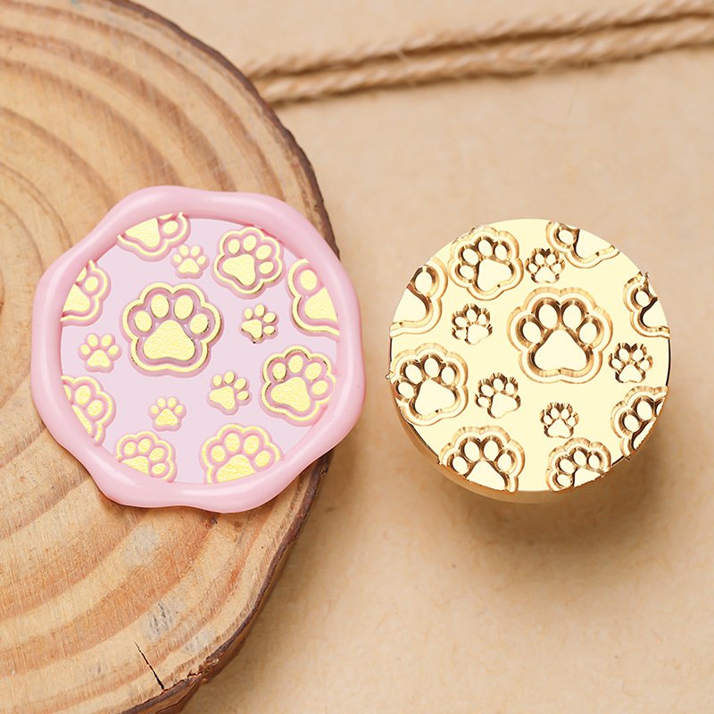 New Product Texture Series Bee Letter Skull Retro Wood Texture Wax Seal Stamp Head