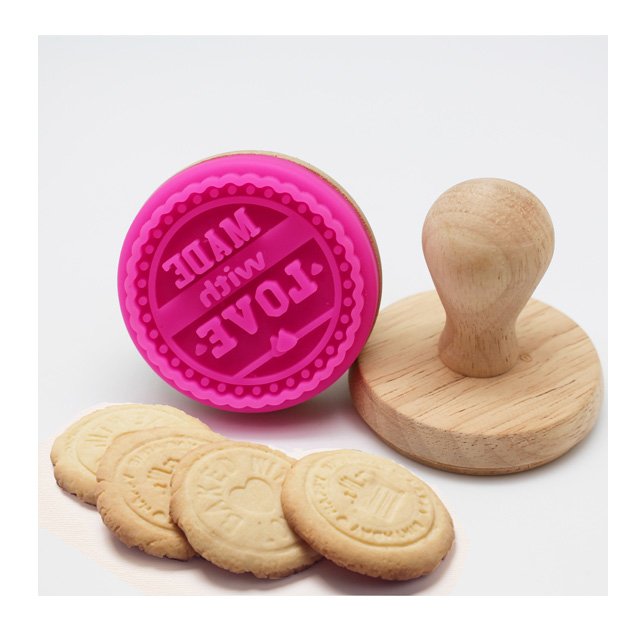 3D Christmas Transparent Custom Silicone Rubber Wooden Biscuit Cookie Stamp