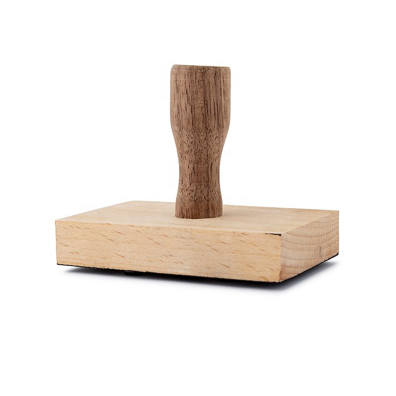 With Handle Personalized Wood Dog Handmade Self-inking Stamp Wooden Material Natural