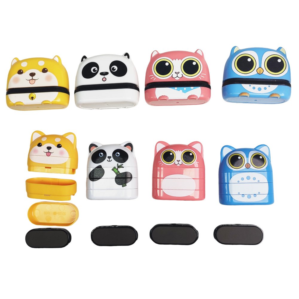 New Cute 2 in 1 5 in 1 Double-sided Stamp Name Stamp For Kindergarten Clothing Stamp