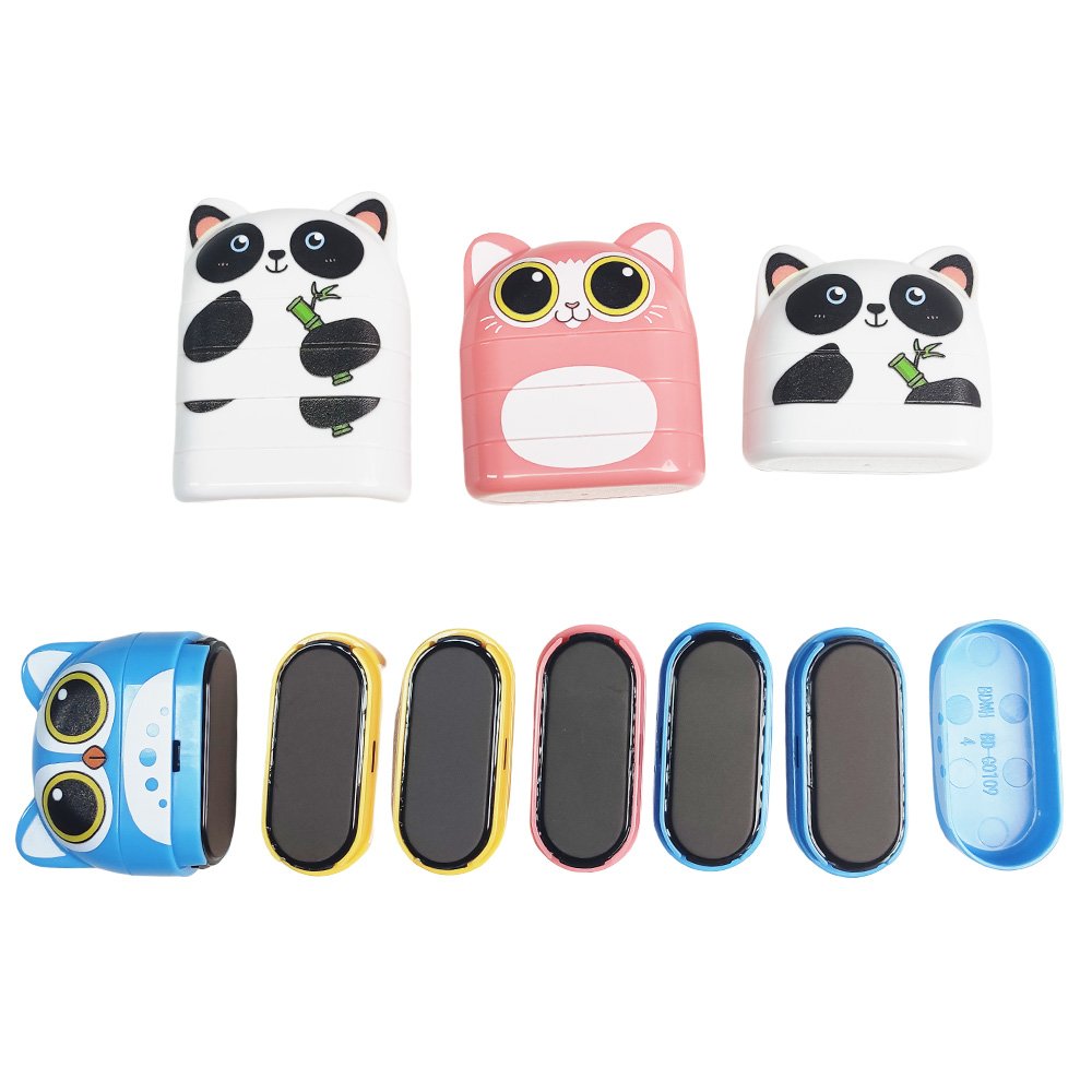 New Cute 2 in 1 5 in 1 Double-sided Stamp Name Stamp For Kindergarten Clothing Stamp